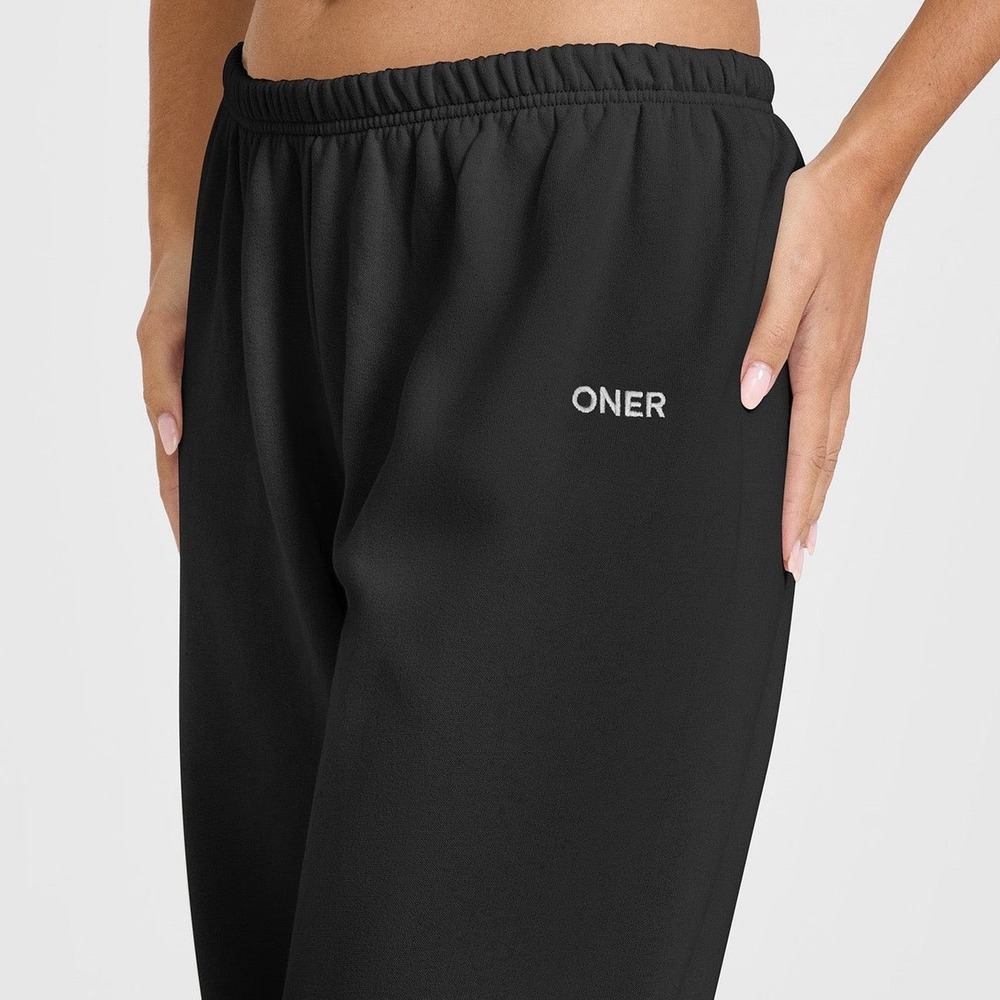 Oner Active Mid Weight Joggers Black Fleece Lined Sweatpants Large - Picture 3 of 8